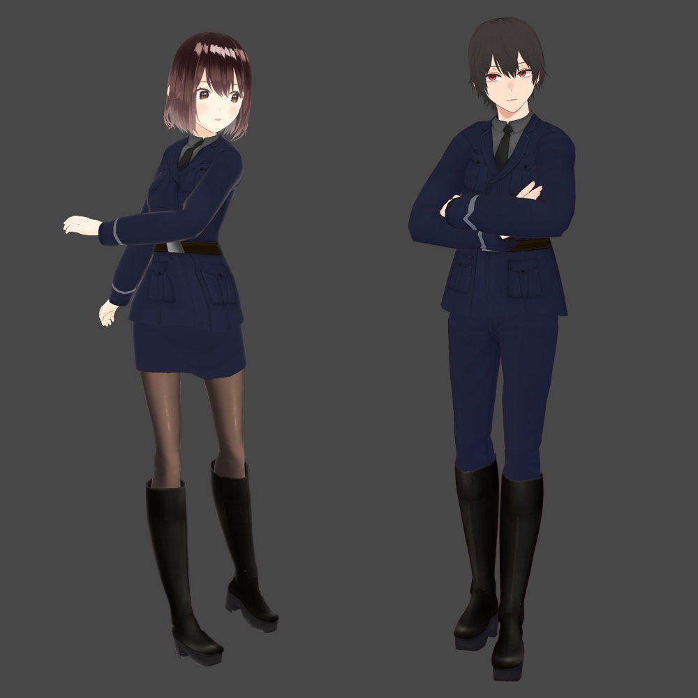 【VRoidStudio正式版】軍服風テクスチャ【試着あり】