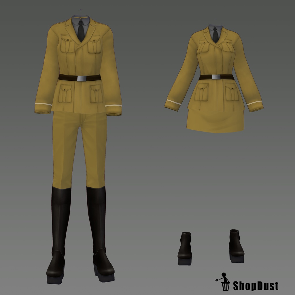 【VRoidStudio正式版】軍服風テクスチャ【試着あり】