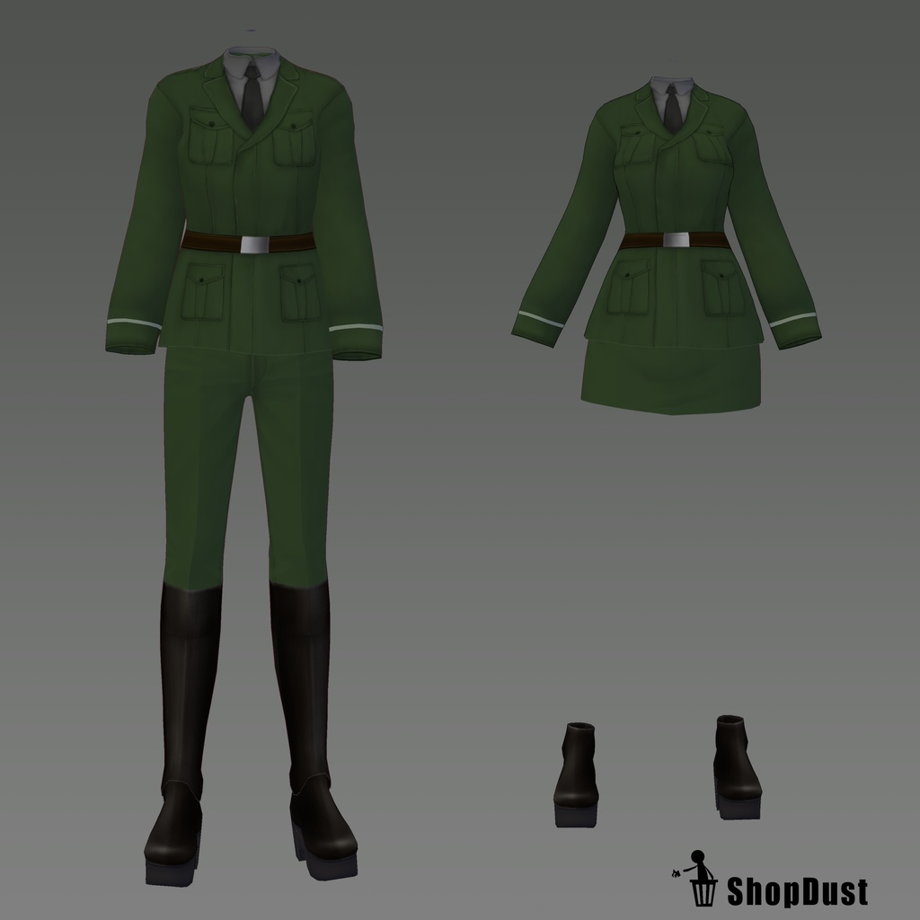 【VRoidStudio正式版】軍服風テクスチャ【試着あり】