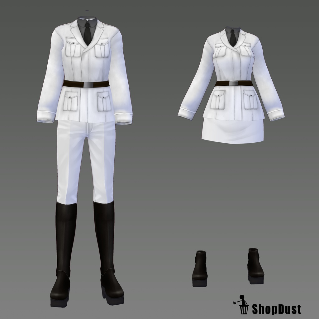 【VRoidStudio正式版】軍服風テクスチャ【試着あり】