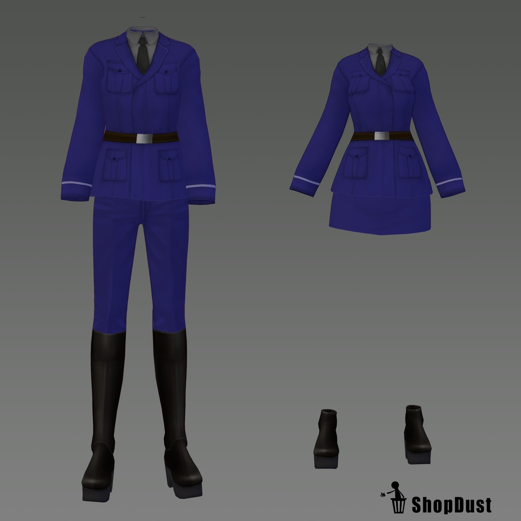 【VRoidStudio正式版】軍服風テクスチャ【試着あり】