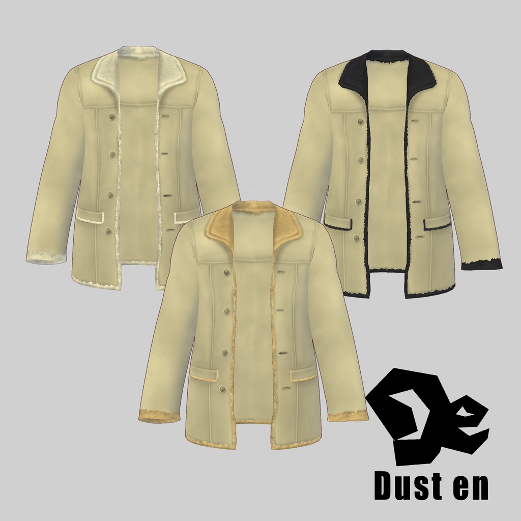 【VRoid Studio】ムートンコート【試着あり】#VRoid