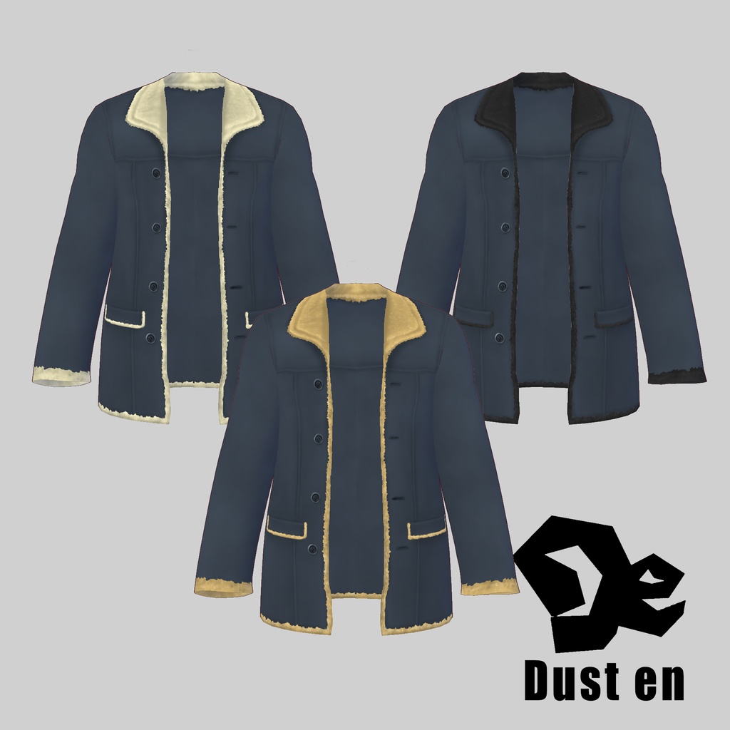 【VRoid Studio】ムートンコート【試着あり】#VRoid