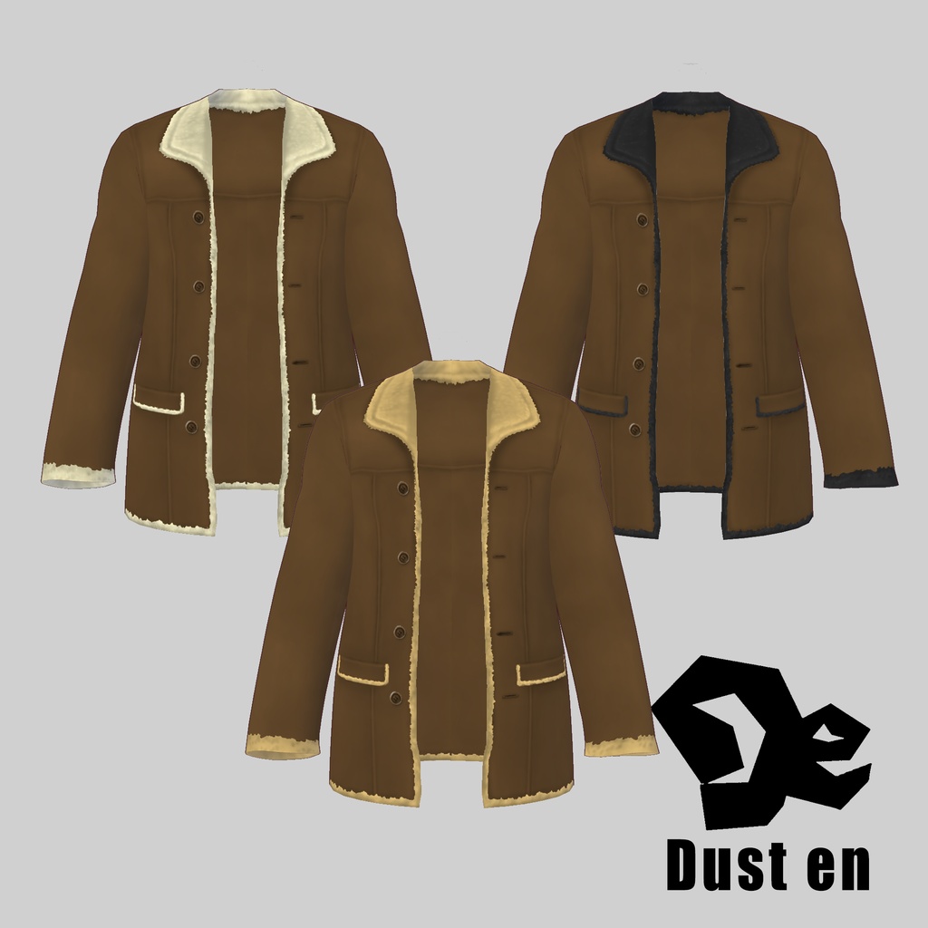 【VRoid Studio】ムートンコート【試着あり】#VRoid