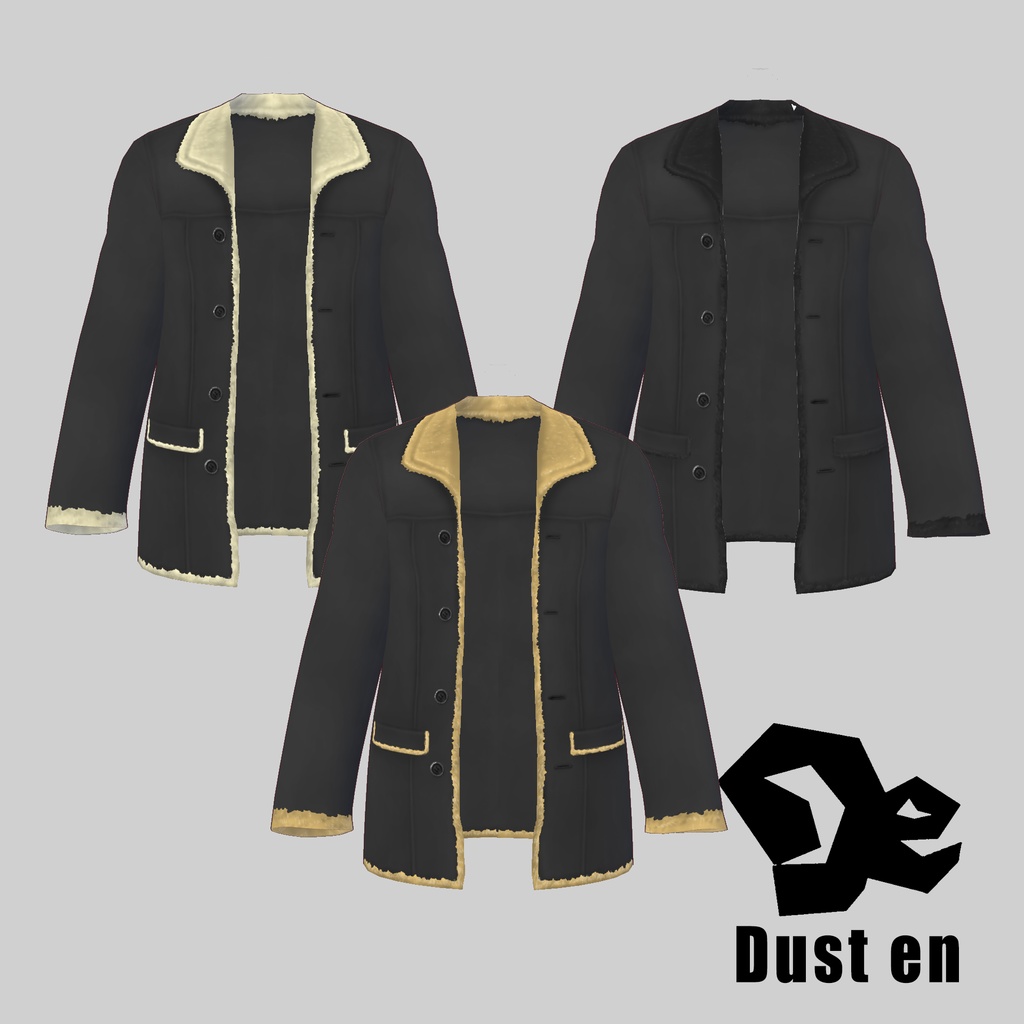 【VRoid Studio】ムートンコート【試着あり】#VRoid