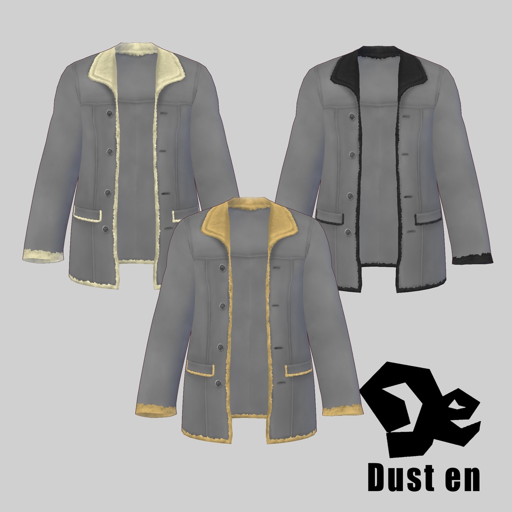 【VRoid Studio】ムートンコート【試着あり】#VRoid