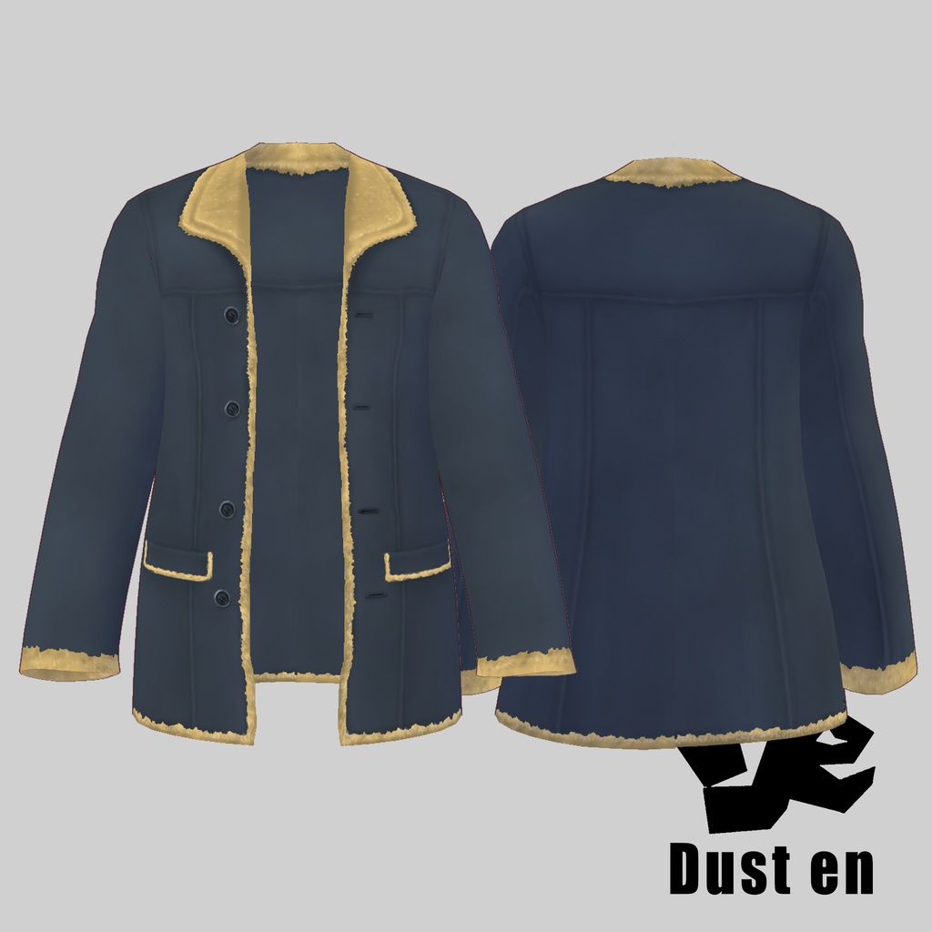 【VRoid Studio】ムートンコート【試着あり】#VRoid