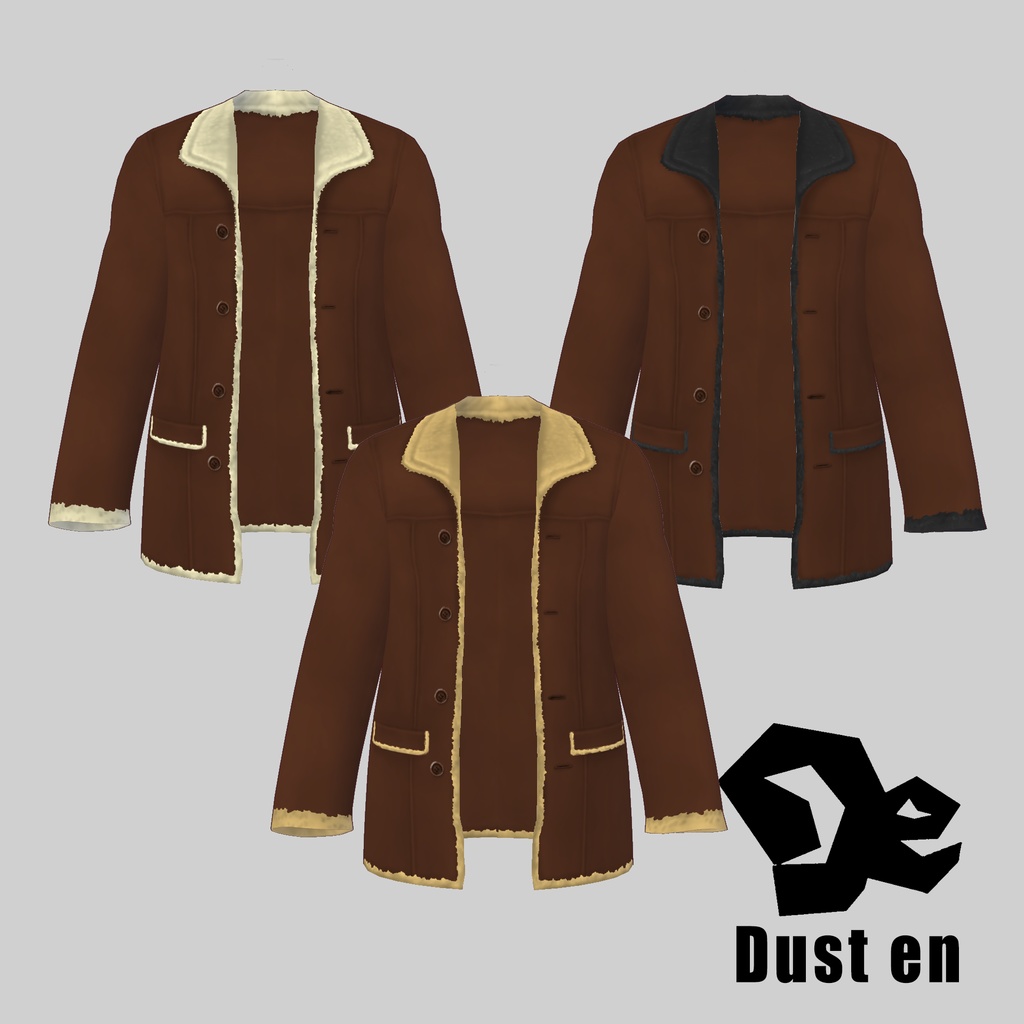 【VRoid Studio】ムートンコート【試着あり】#VRoid