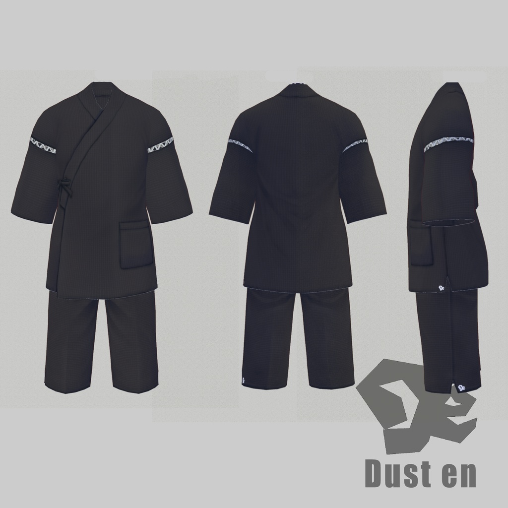 Vroid B かりゆし風 シンプル甚平 試着有 Dust En Booth