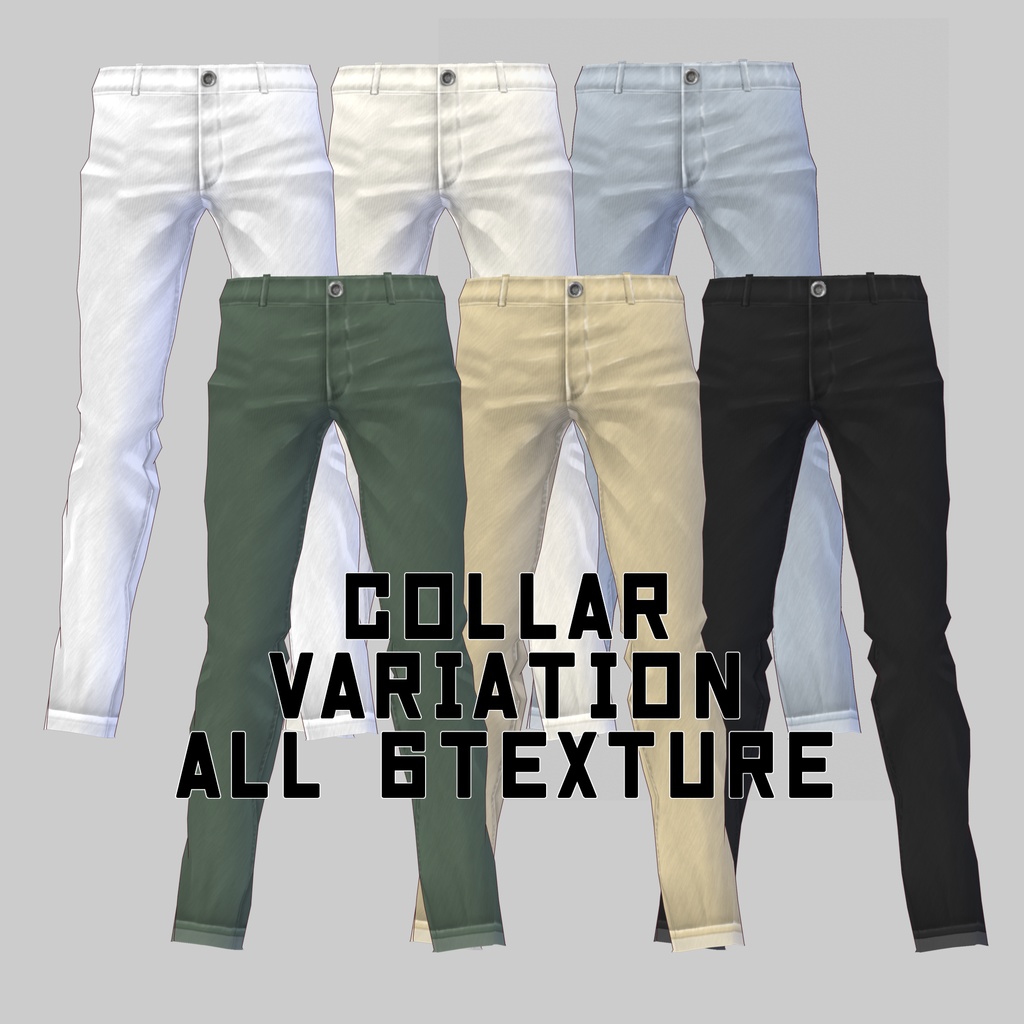 【VRoid Studio】ロールアップカラージーンズ【試着有】