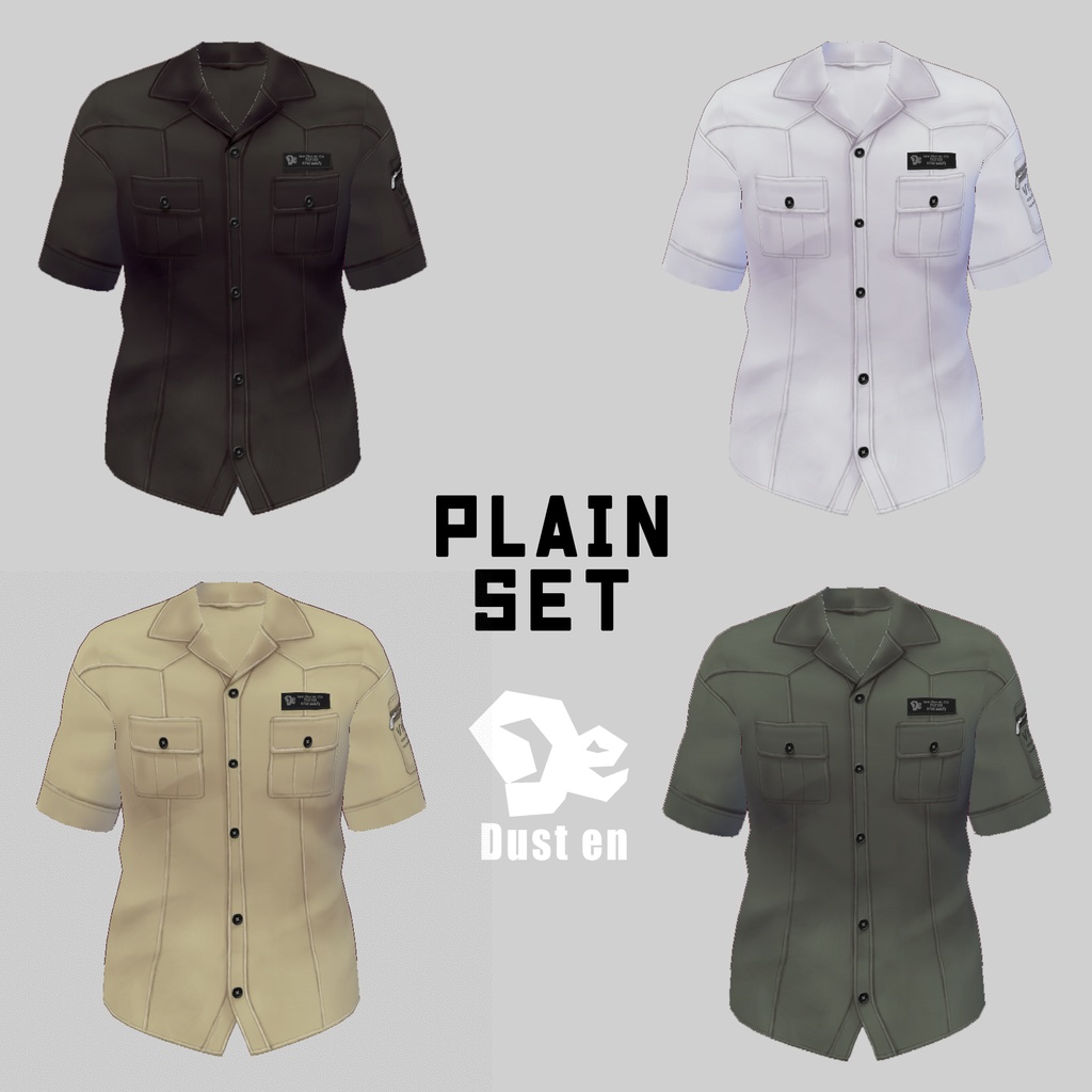 【VRoid Studio】ミリタリーシャツ【試着有】