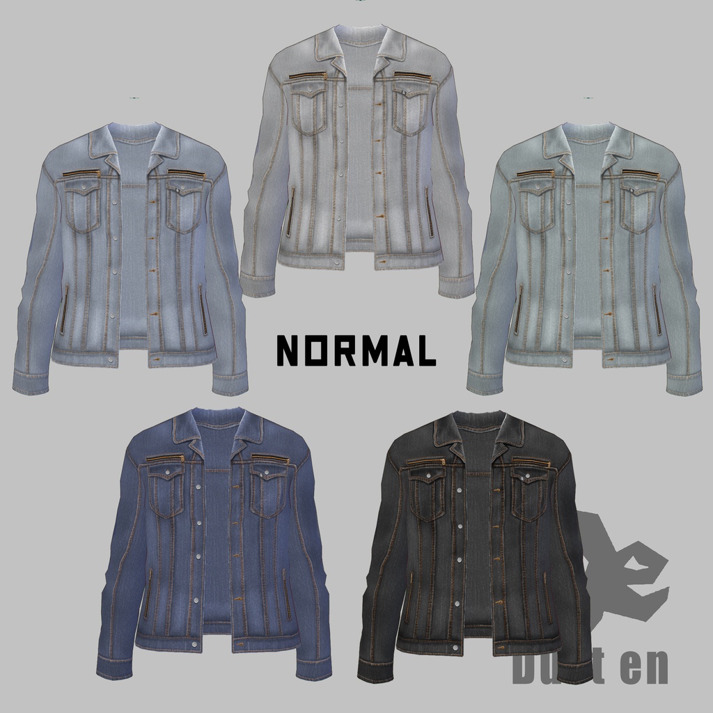 【メンズ向け】デニムジャケット【男性VRoid】