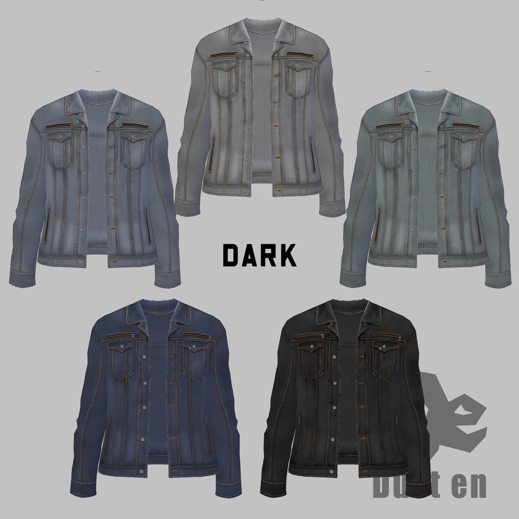 【メンズ向け】デニムジャケット【男性VRoid】