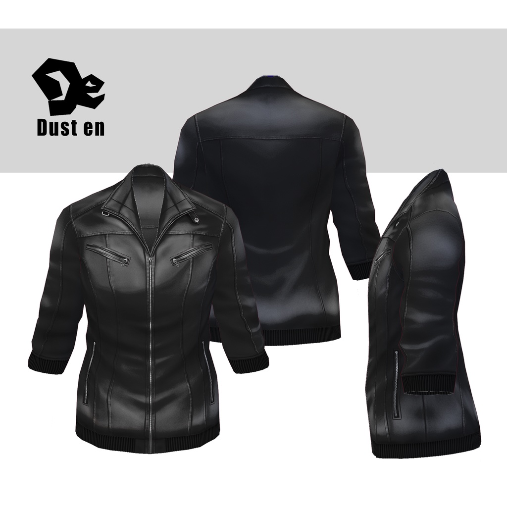 【VRoid Studio】レザージャケット【試着あり】#VRoid