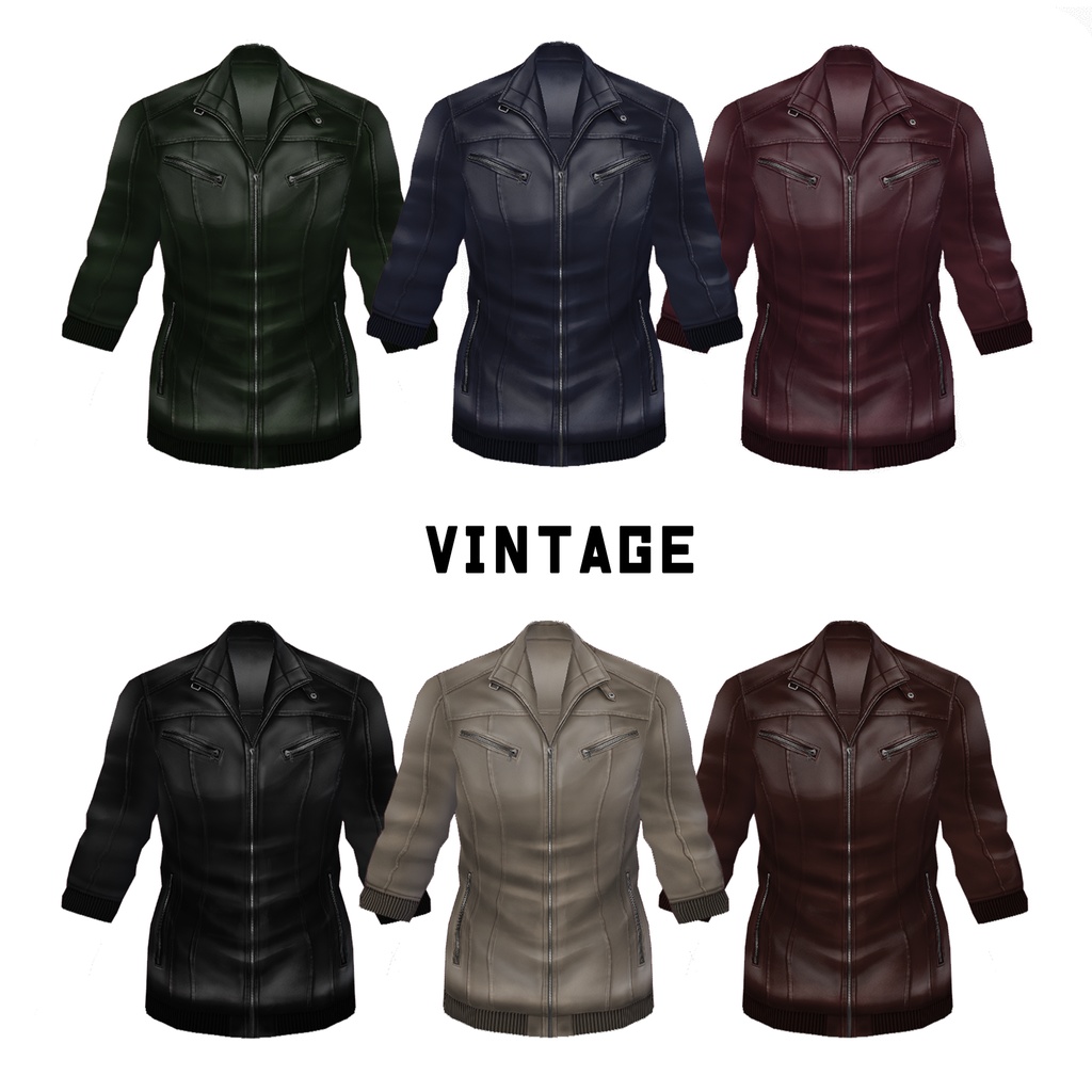 【VRoid Studio】レザージャケット【試着あり】#VRoid