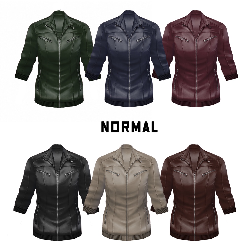 【VRoid Studio】レザージャケット【試着あり】#VRoid