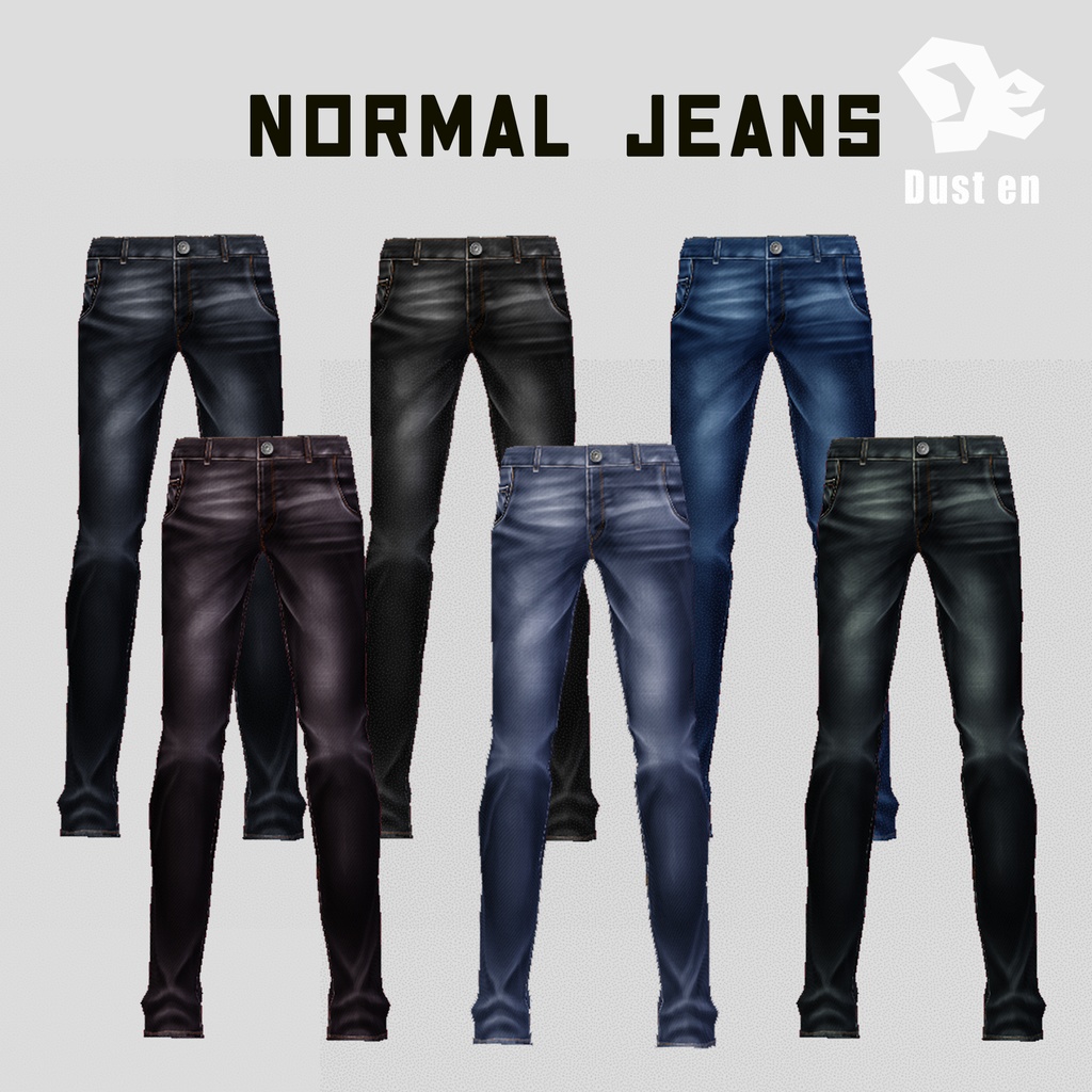 【VRoid β】パンクジーンズ【試着あり】#VRoid