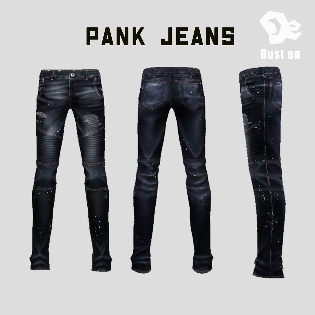 【VRoid β】パンクジーンズ【試着あり】#VRoid