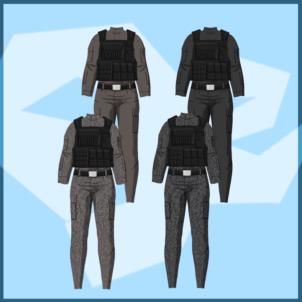 【メンズ向け】セルルックミリタリーウェア【男性VRoid】