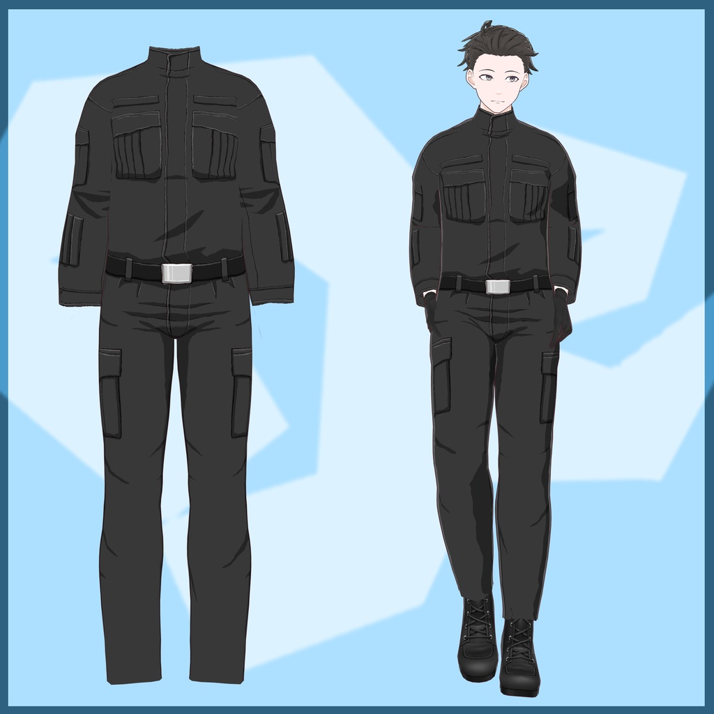 【メンズ向け】セルルックミリタリーウェア【男性VRoid】