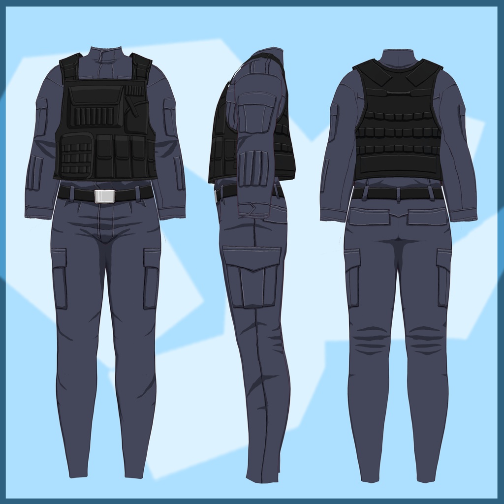 【メンズ向け】セルルックミリタリーウェア【男性VRoid】