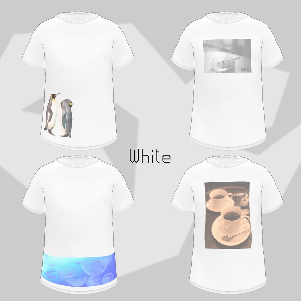 【無料有】フォトプリントTシャツ【男性VRoid】