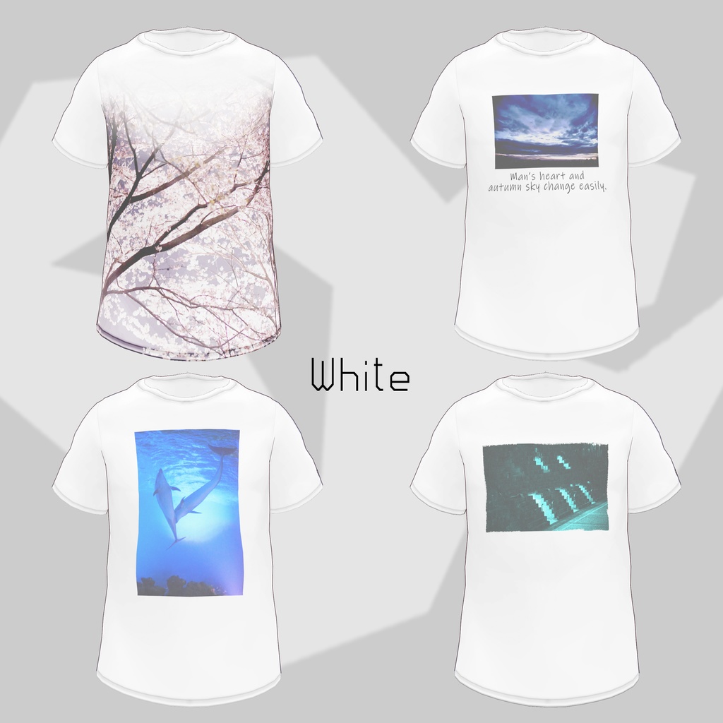 【無料有】フォトプリントTシャツ【男性VRoid】