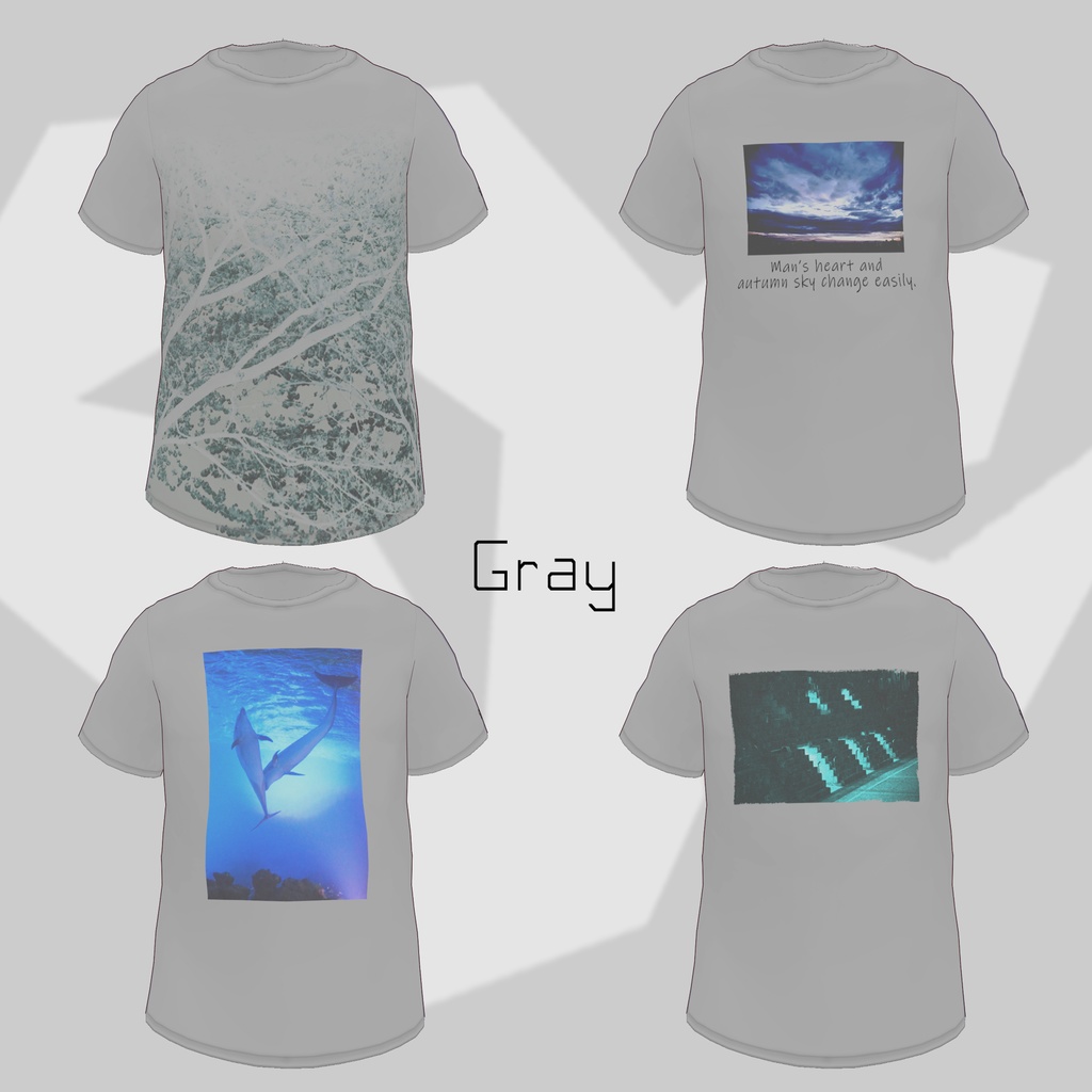 【無料有】フォトプリントTシャツ【男性VRoid】