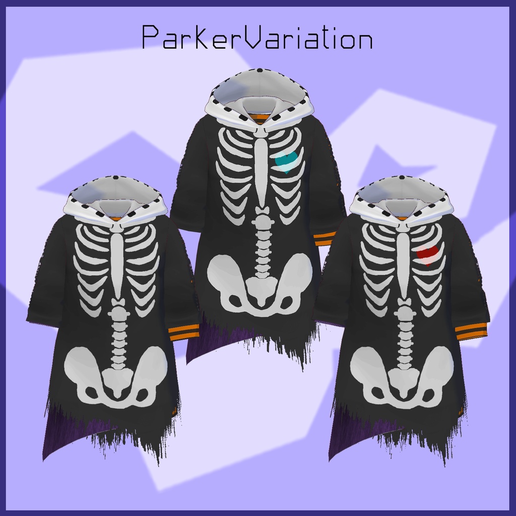 【VRoid Studio】ハロウィンパーカー【無料有】#VRoid #VRoidHalloween