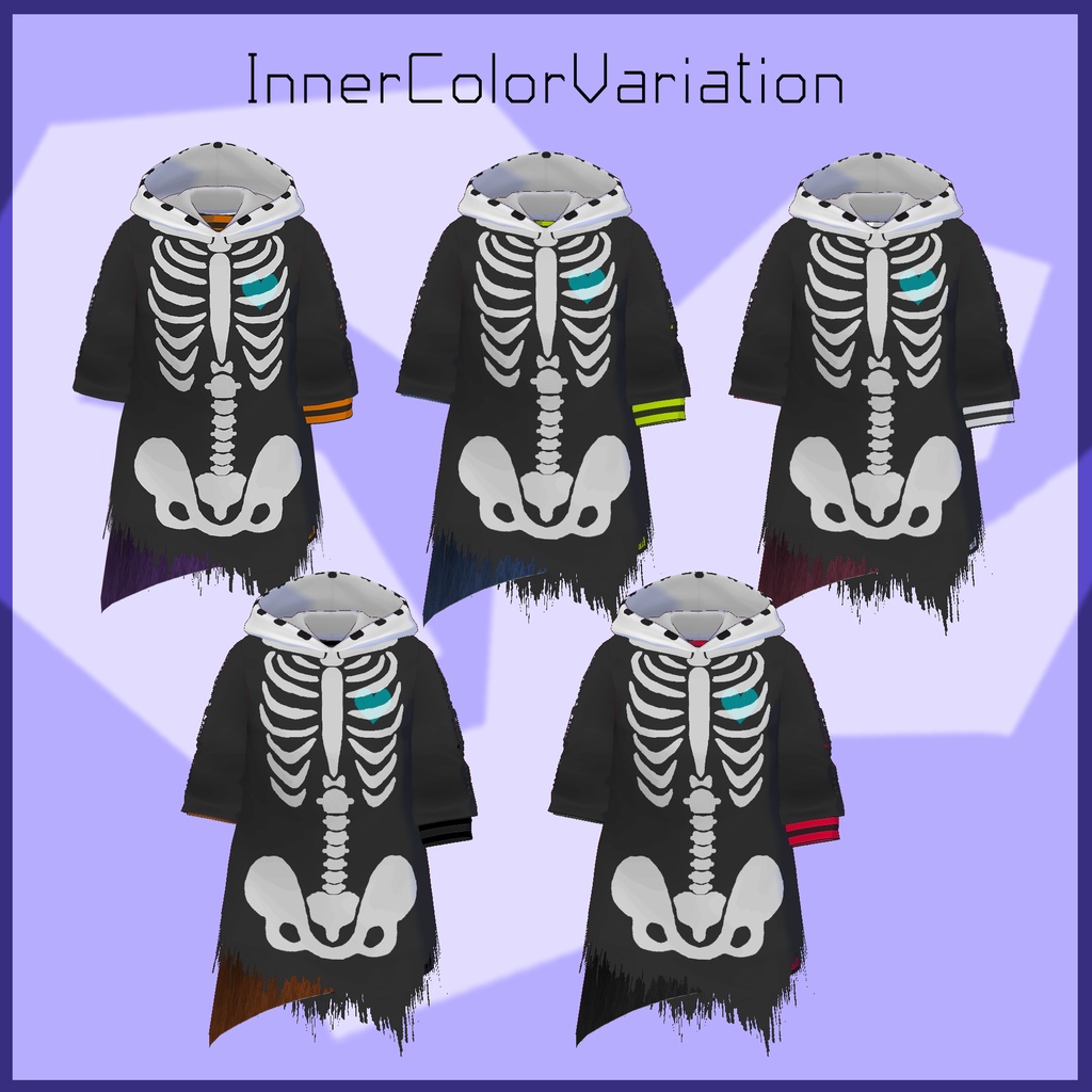 【VRoid Studio】ハロウィンパーカー【無料有】#VRoid #VRoidHalloween