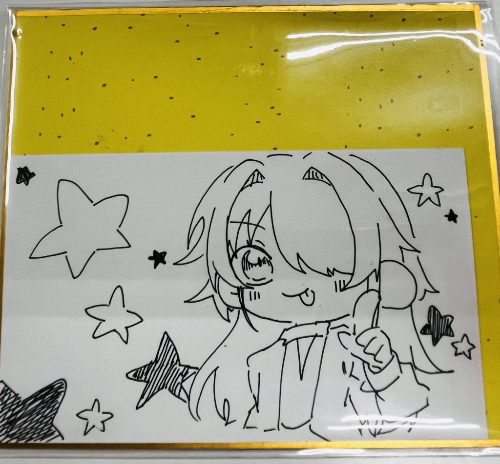 ミニ色紙 約163mm×121mm オリジナル創作 おんなのこ おまけ付き