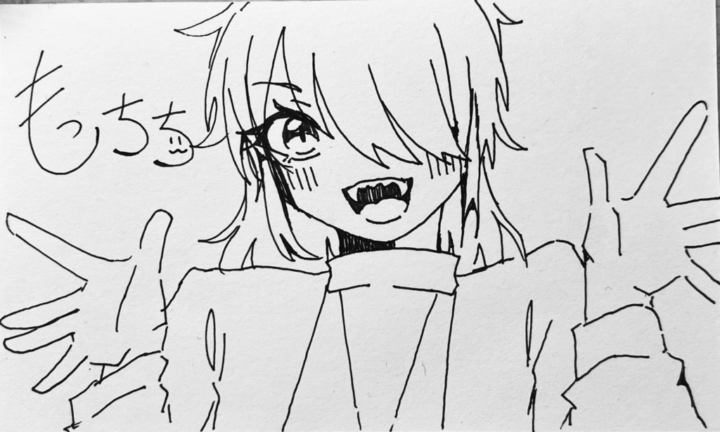 ミニ色紙 約163mm×121mm オリジナル創作 おんなのこ おまけ付き