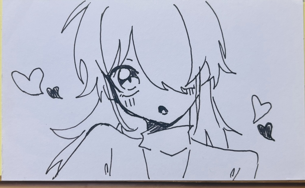 ミニ色紙 約163mm×121mm オリジナル創作 おんなのこ おまけ付き