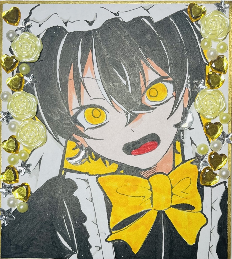 メイド　ミニ色紙　約163mm×121mm オリジナルキャラクター