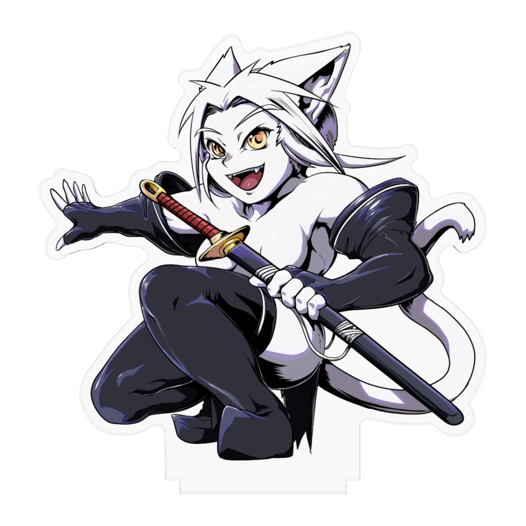 猫の人アクリルフィギュア