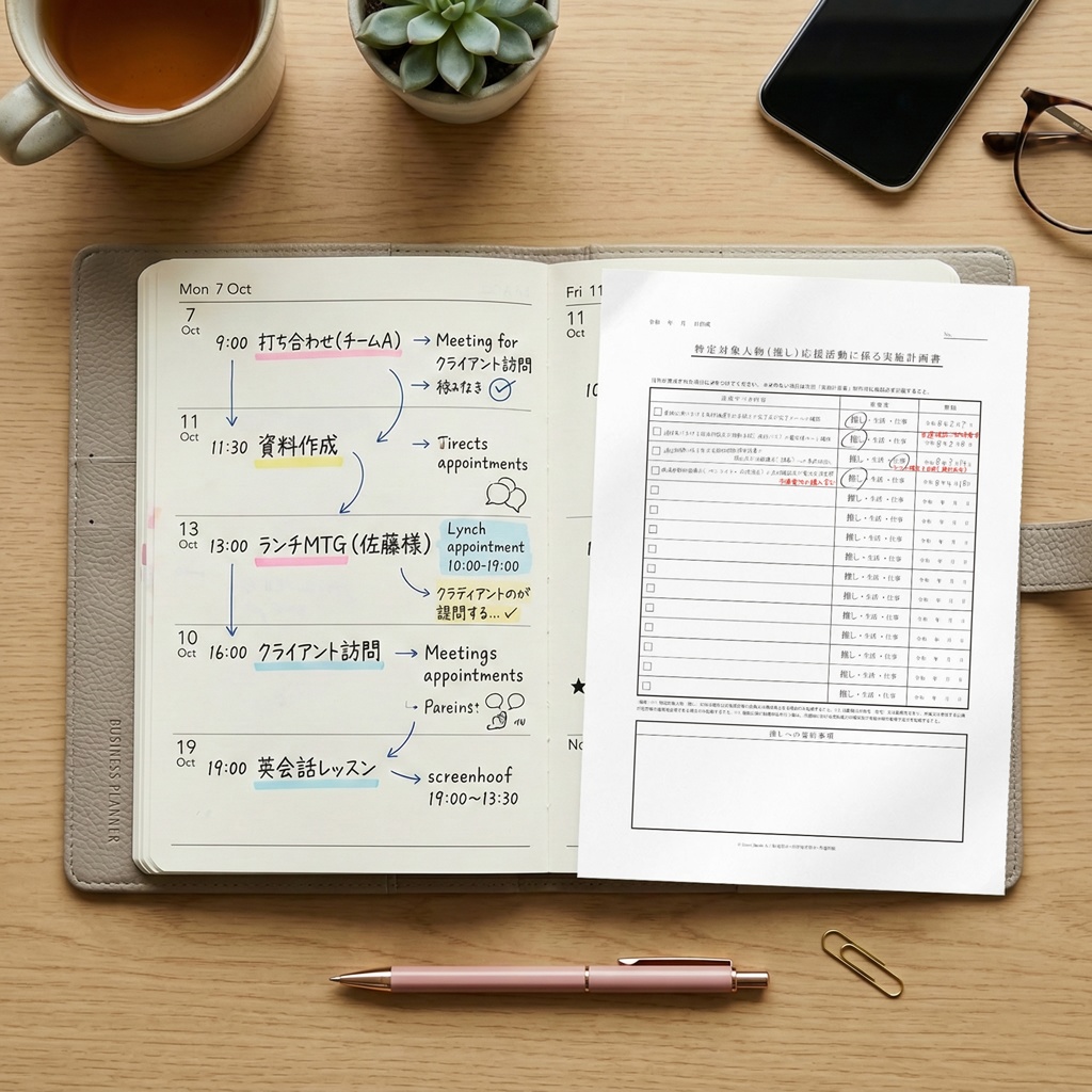 【Ver.1.5 規格改定】特定対象人物（推し）応援活動に係る実施計画書（A5手帳互換版）