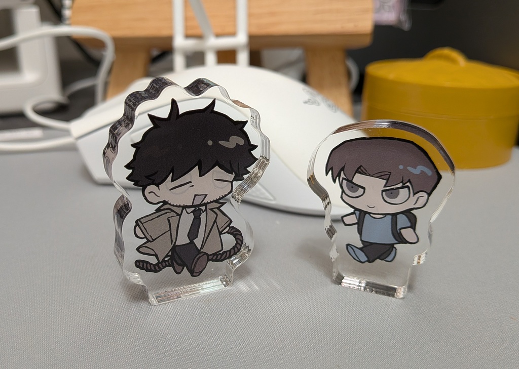 自立アクリルスタンド+黒縁チェキ風カードセット