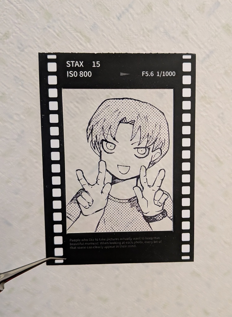 自立アクリルスタンド+黒縁チェキ風カードセット