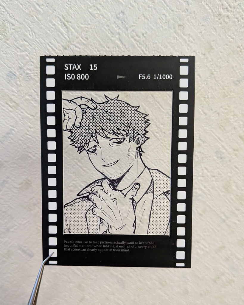 自立アクリルスタンド+黒縁チェキ風カードセット