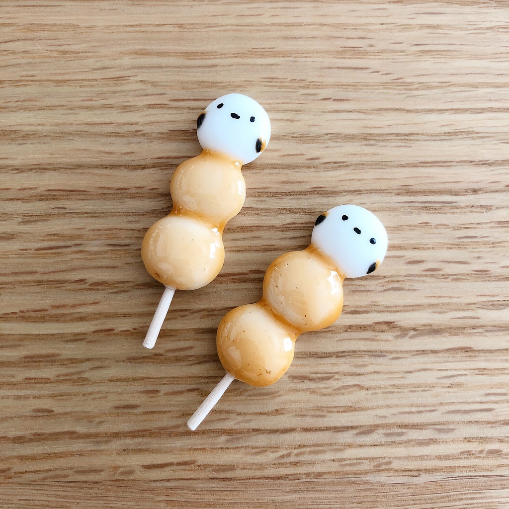 シマエナガのみたらし団子 ストラップ・ブローチ