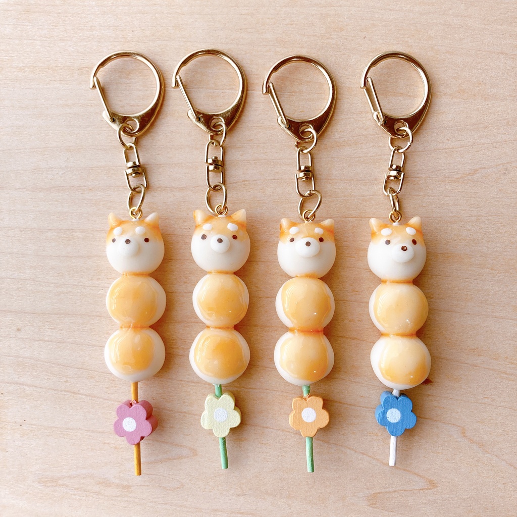 柴犬のみたらし団子キーホルダー