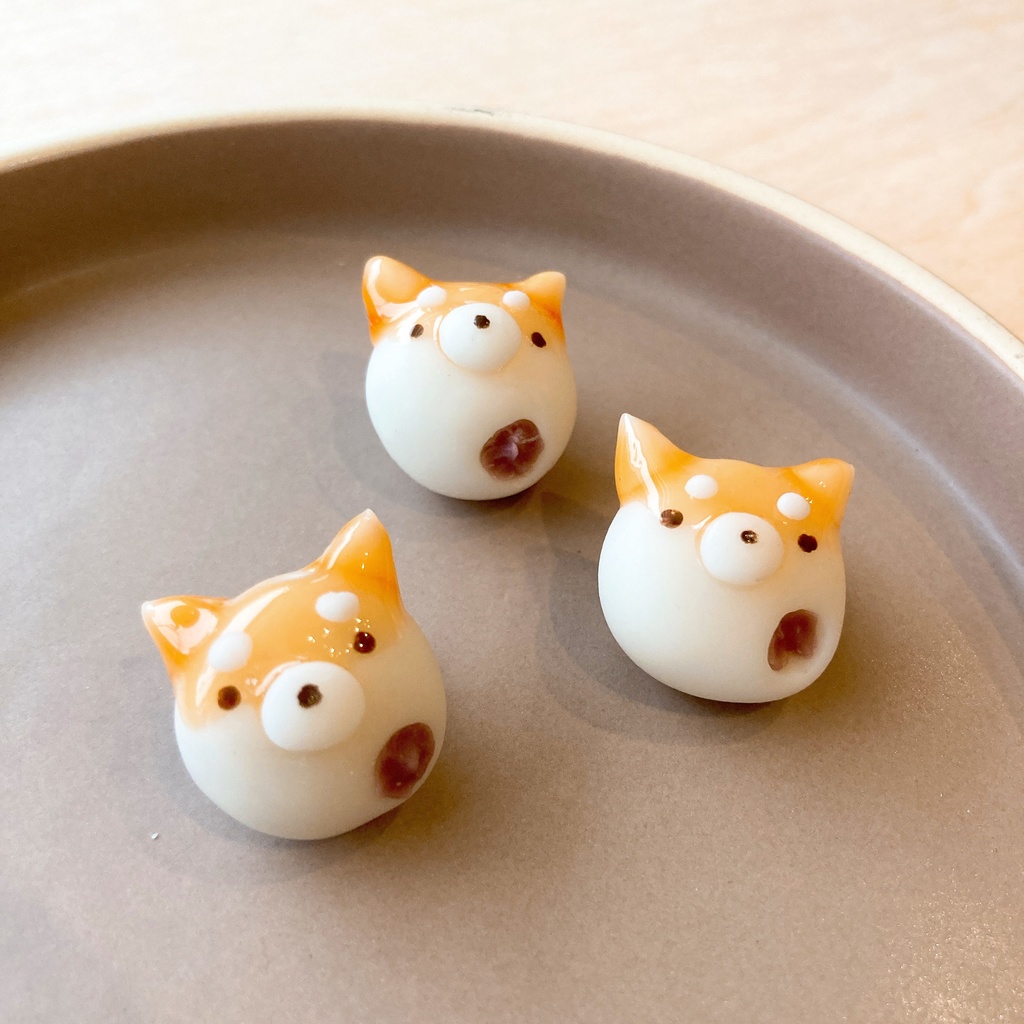 柴犬のおまんじゅうストラップ・ブローチ