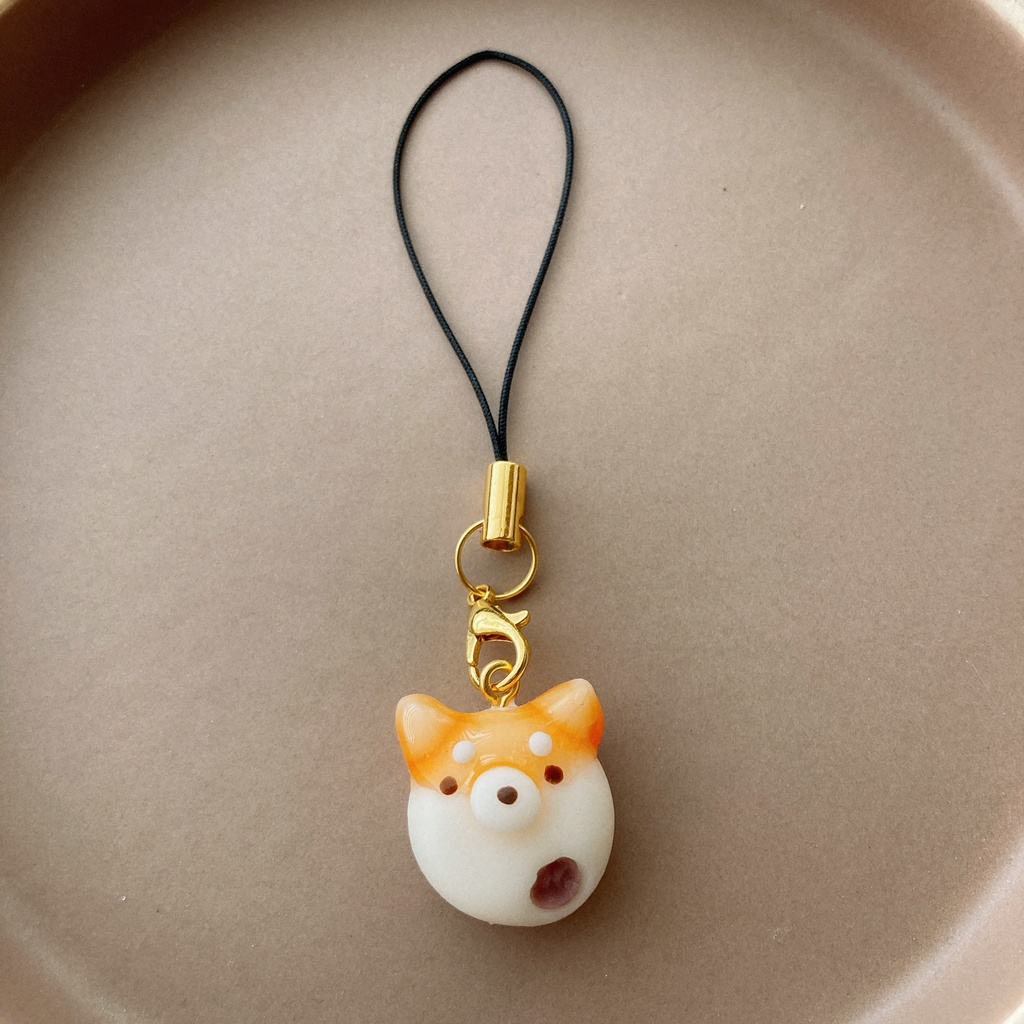 柴犬のおまんじゅうストラップ・ブローチ
