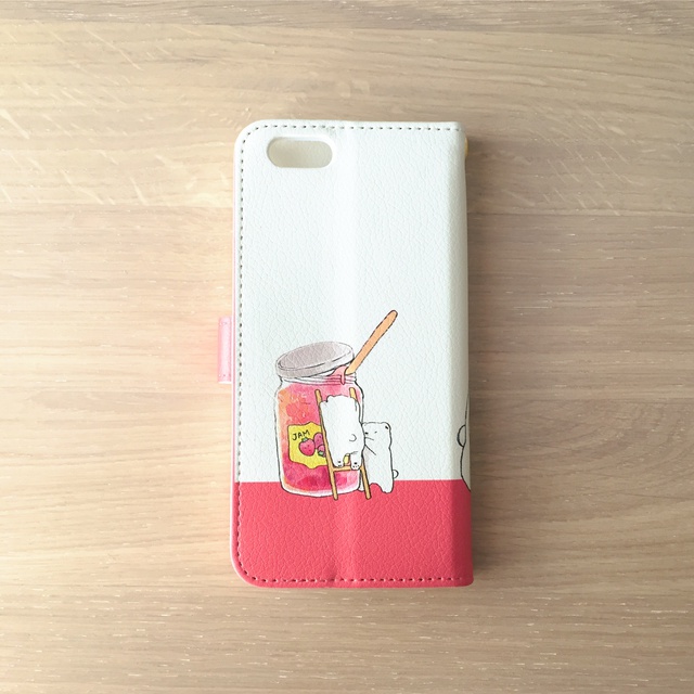 【送料無料】シロクマとホットケーキの手帳型スマホケース