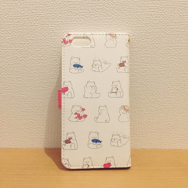【送料無料】シロクマの手帳型スマホケース