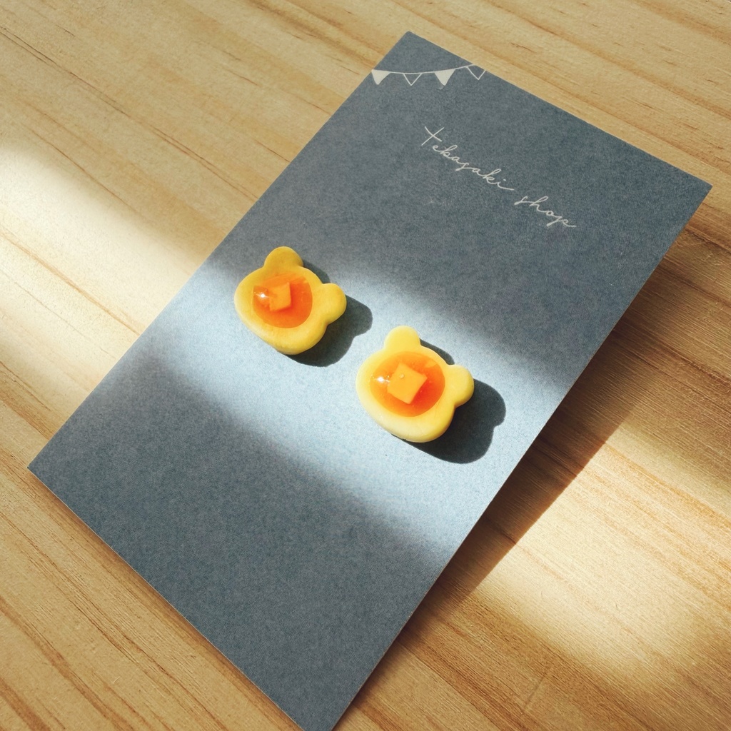 くまホットケーキのピアス・イヤリング