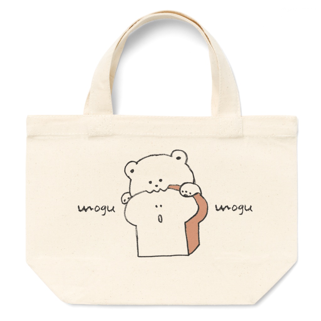 シロクマと食パンのランチトートバック
