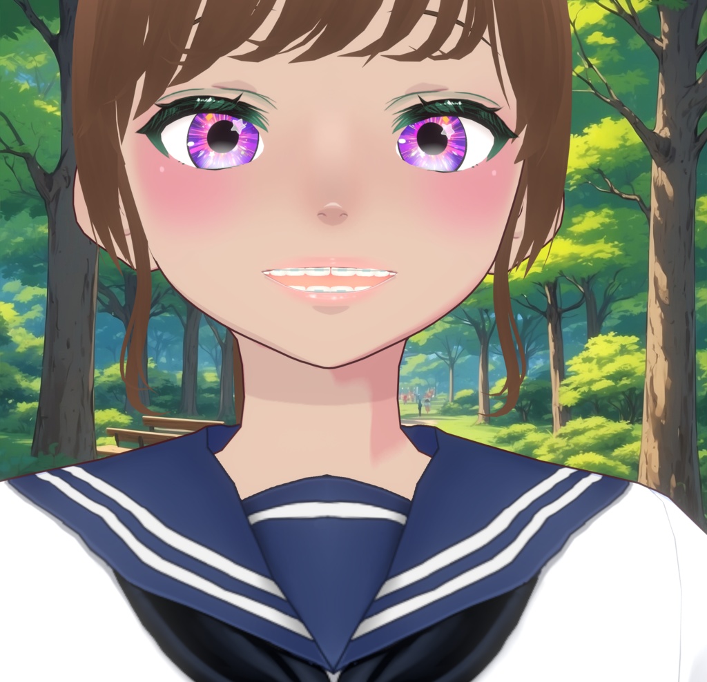 Teeth for Vroid - Mouth Inside (Individual teeth and braces)