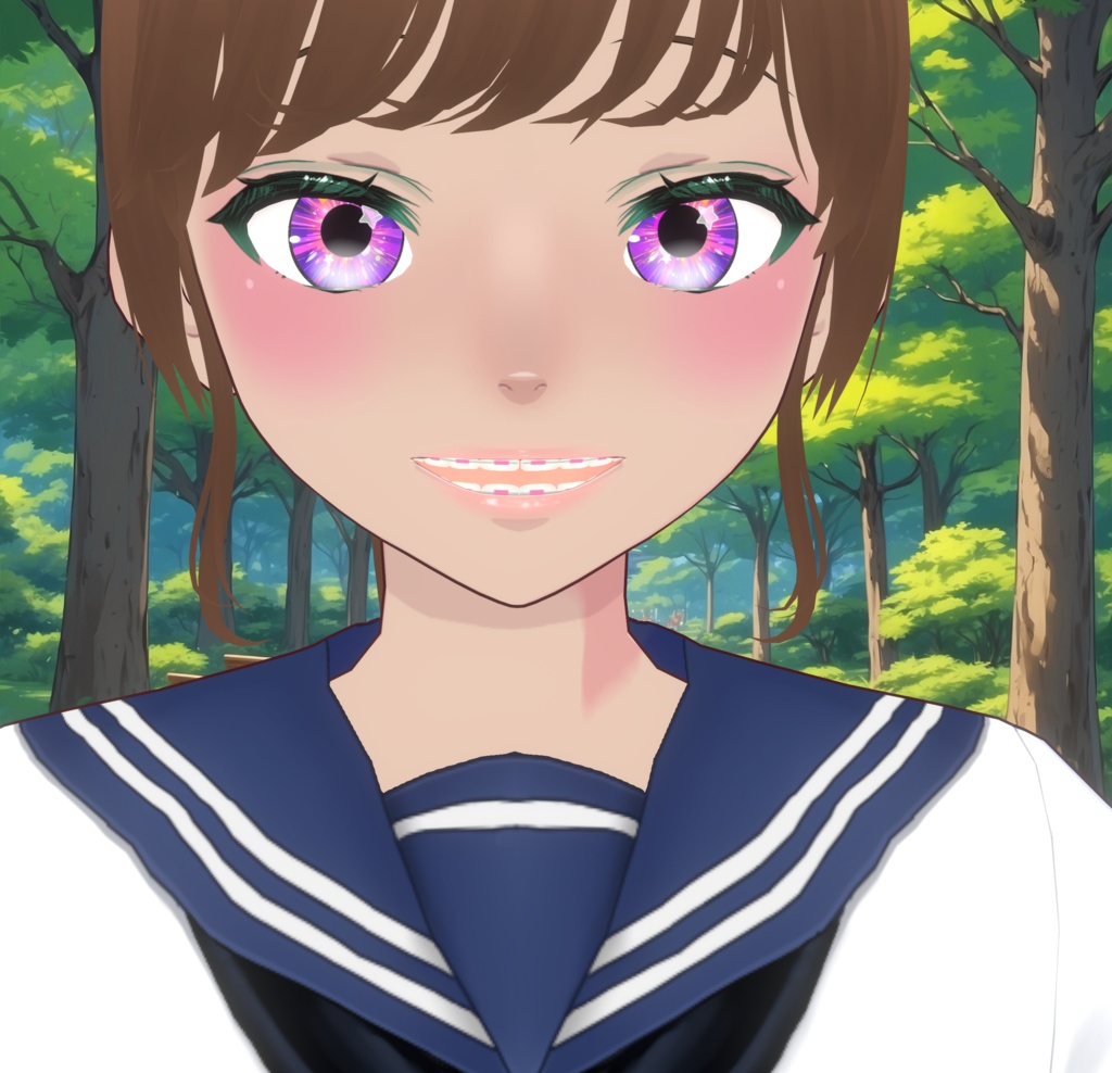 Teeth for Vroid - Mouth Inside (Individual teeth and braces)