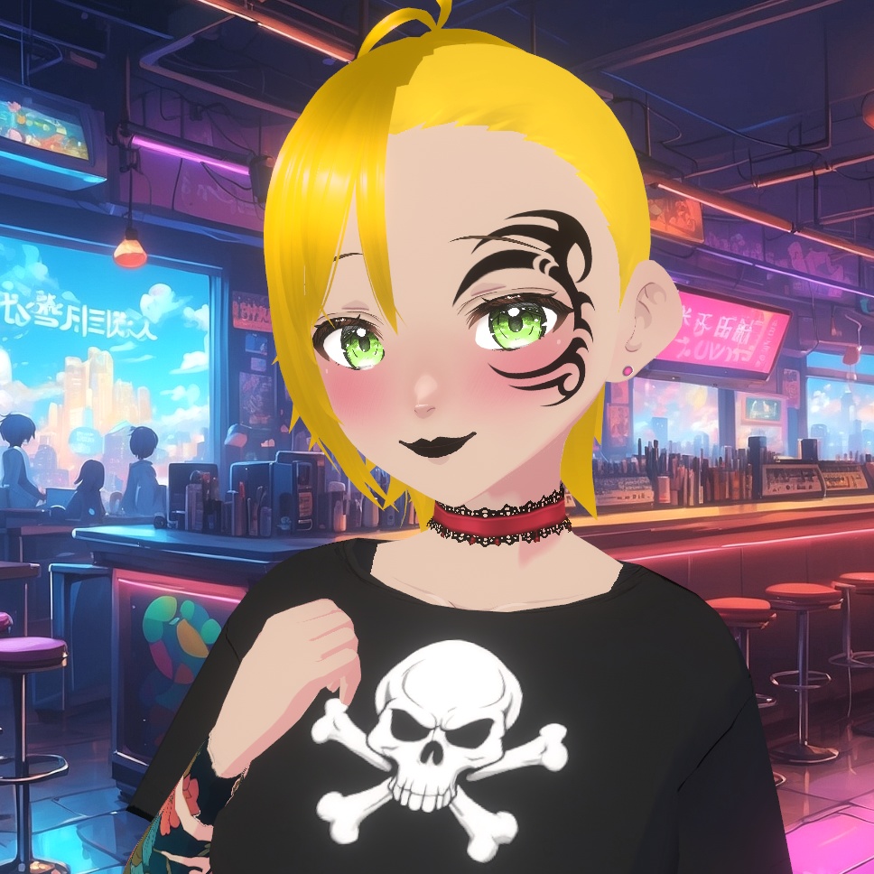 Face Tattoo For Vroid - Face Paint ( Tribal Fighter - Warrior)
